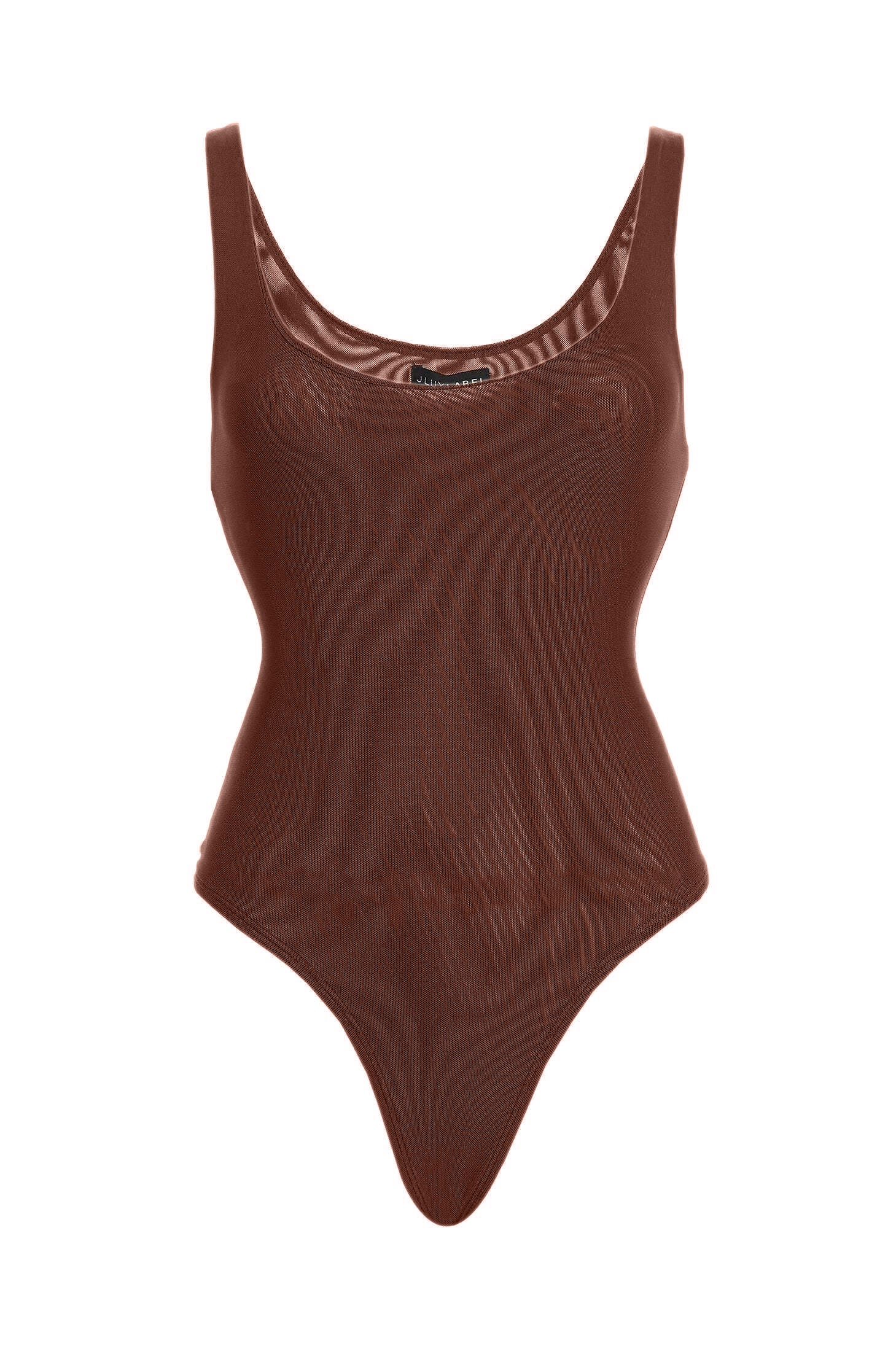 Chocolate Mesh Essentials Tank Bodysuit Undergarment