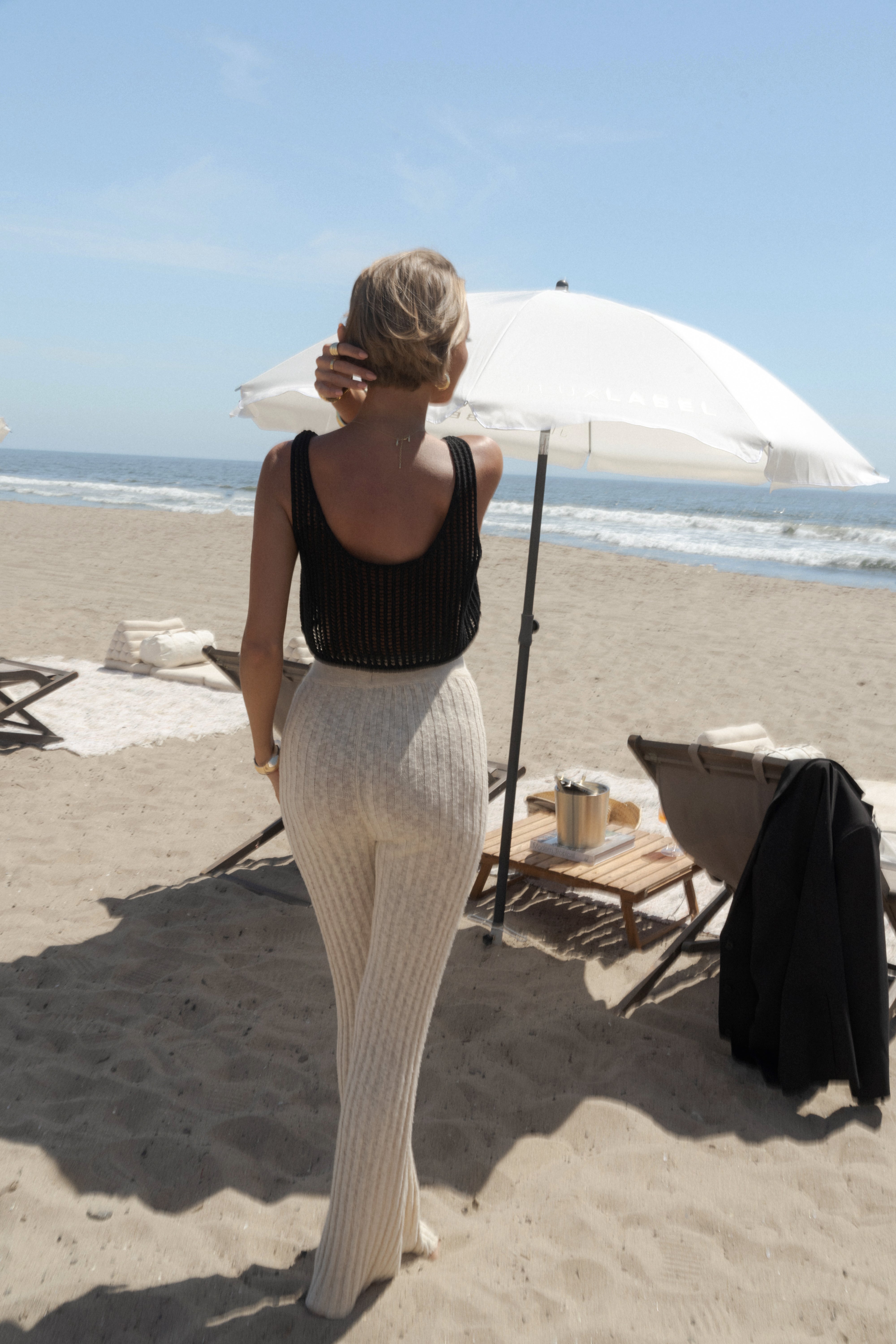 Black Beach Club Crochet Top