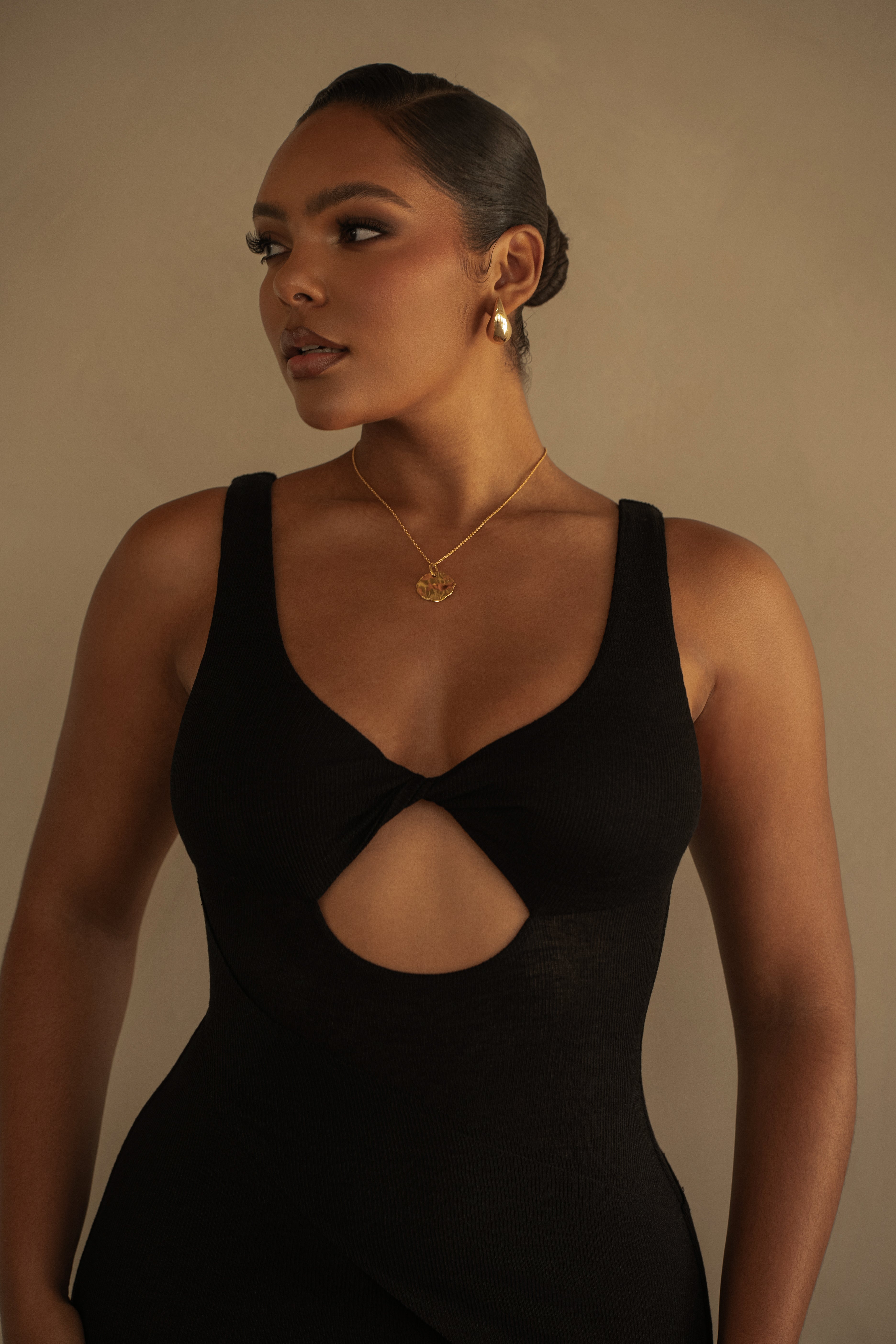 Black Shift Of Feelings Midi Dress