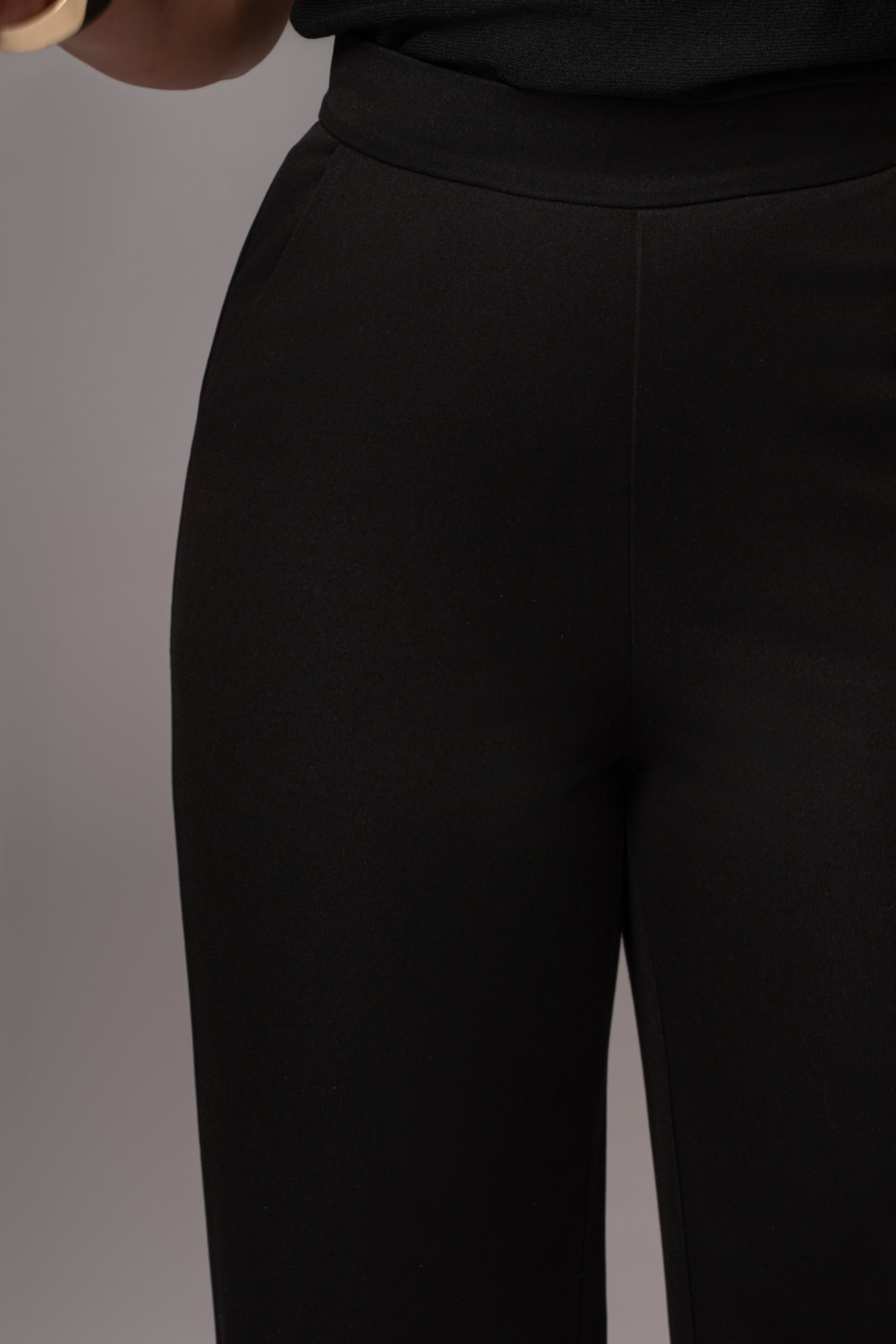 Black Status Belted Pants