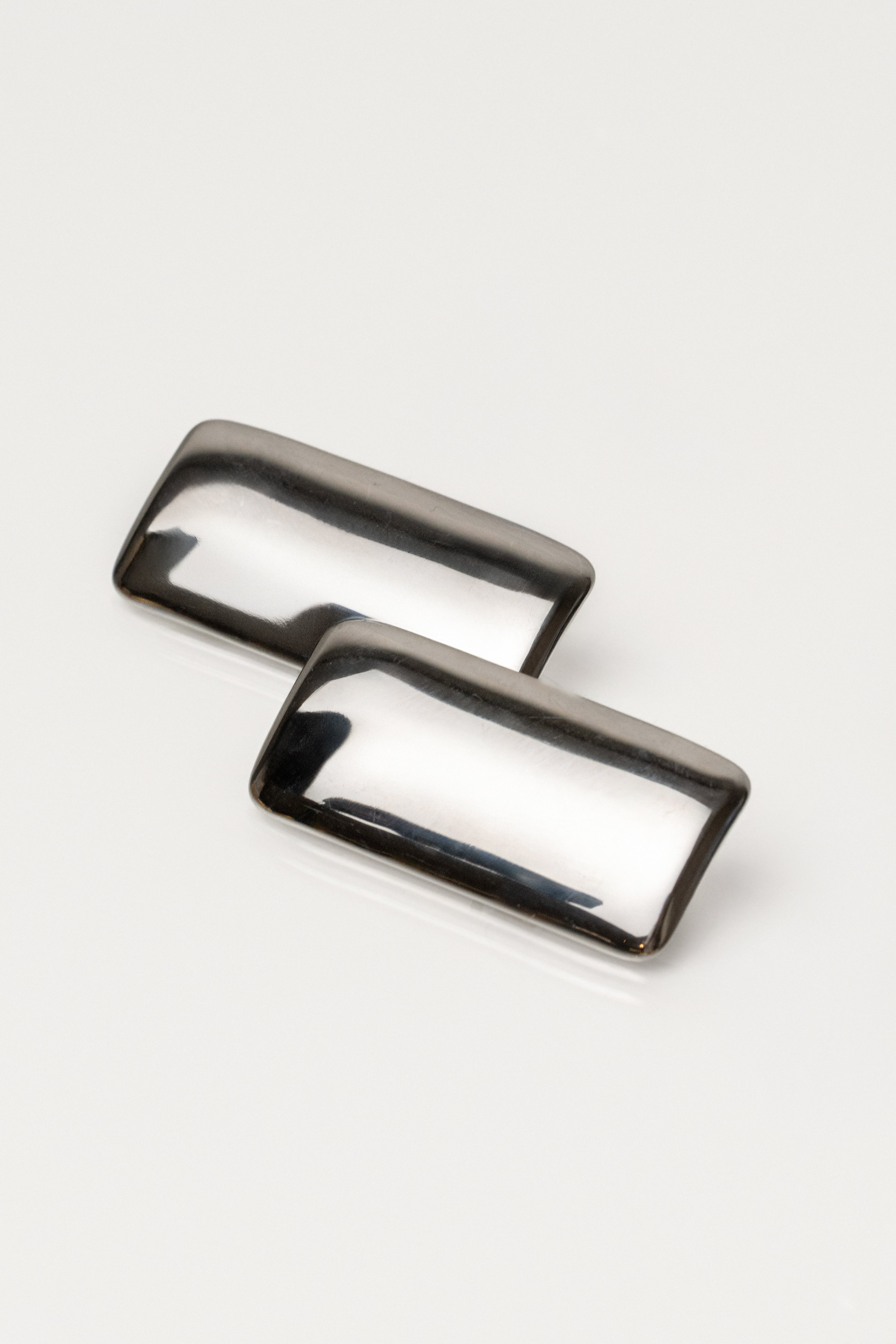 Silver Hazel Rectangle Earrings
