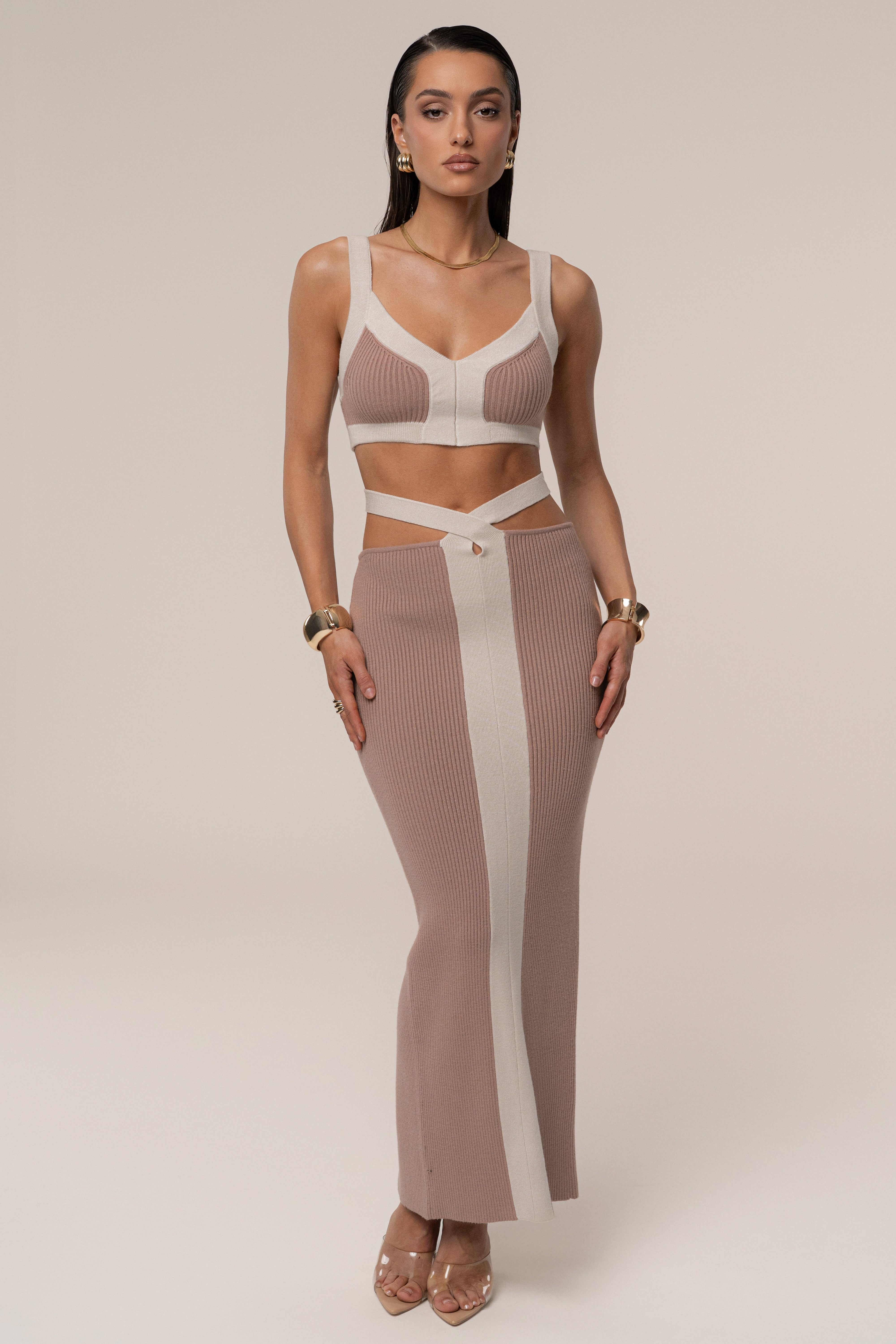 Mocha/Milk Coastal Drift Skirt Set