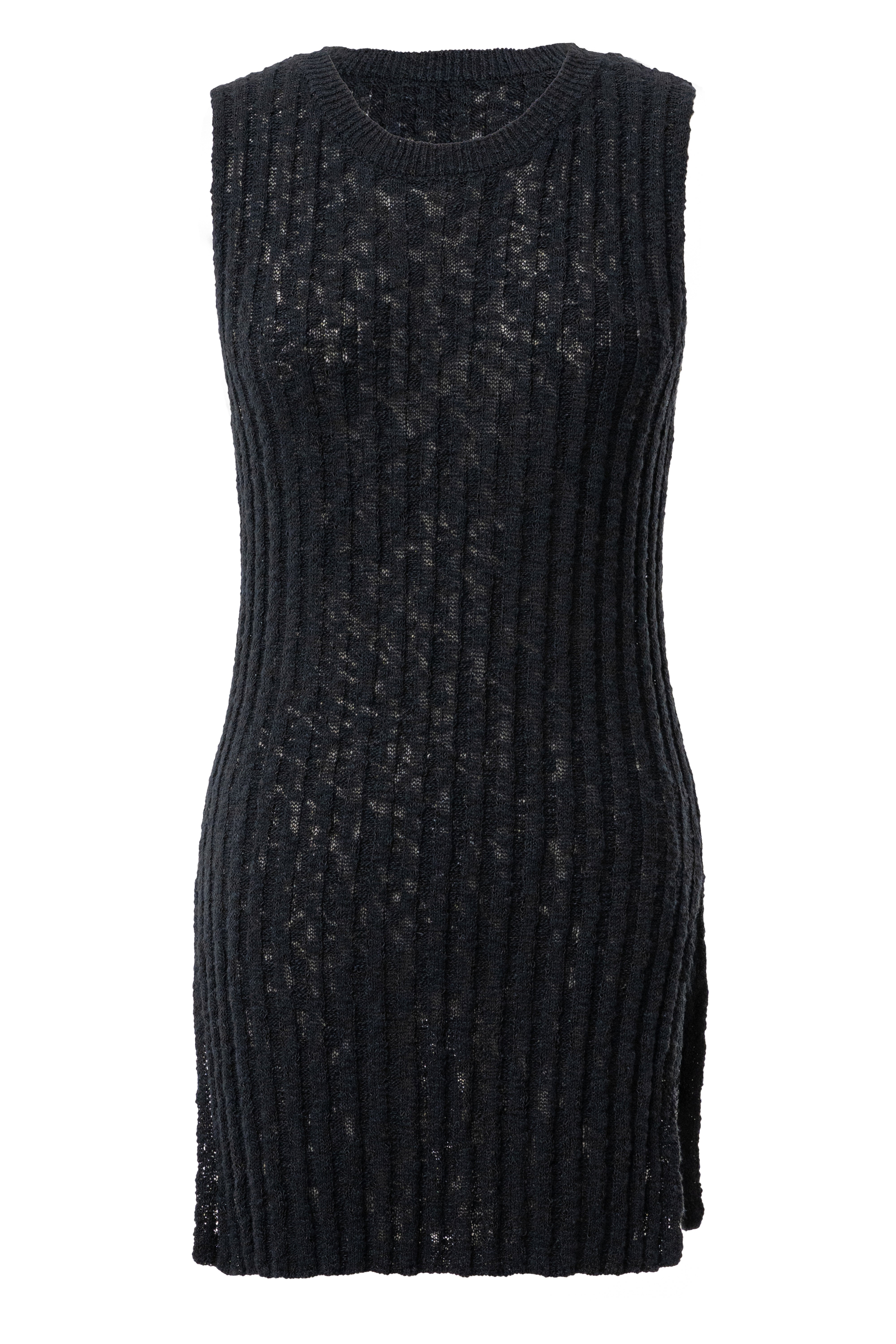 Black Kali Sleeveless Knit Top