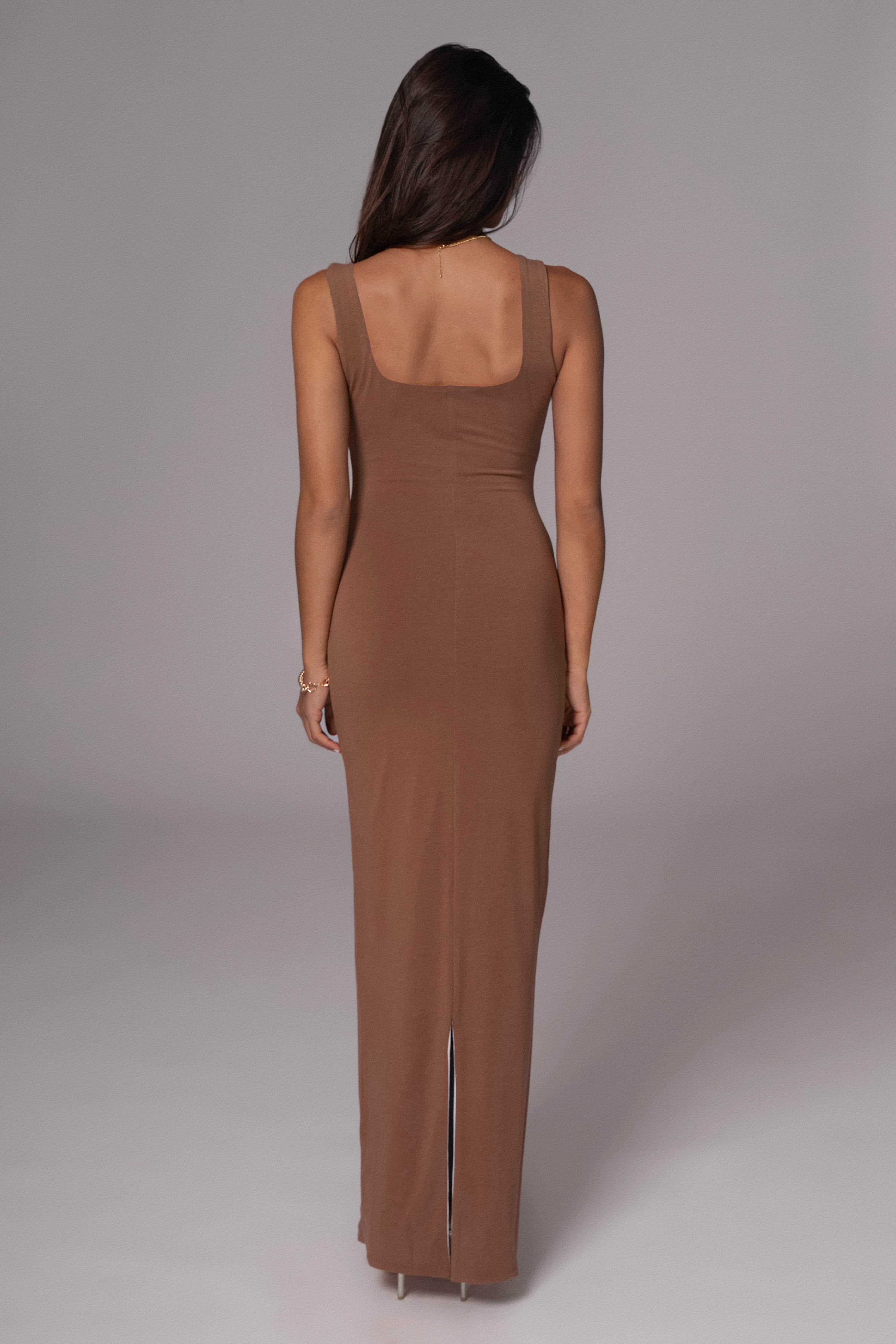 Ivory/Pecan Keidi Reversible Maxi Dress