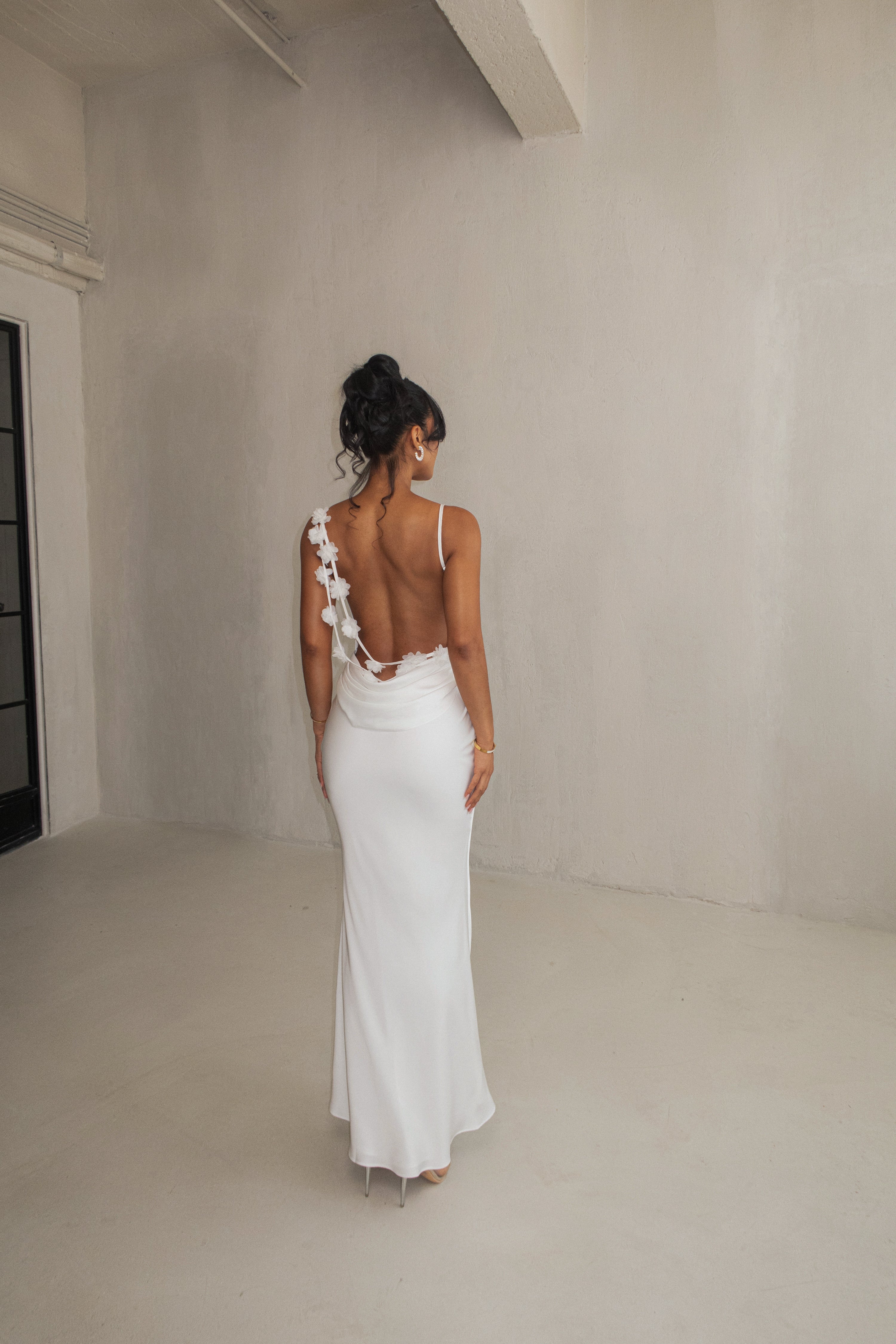 Ivory Down The Aisle Satin Gown