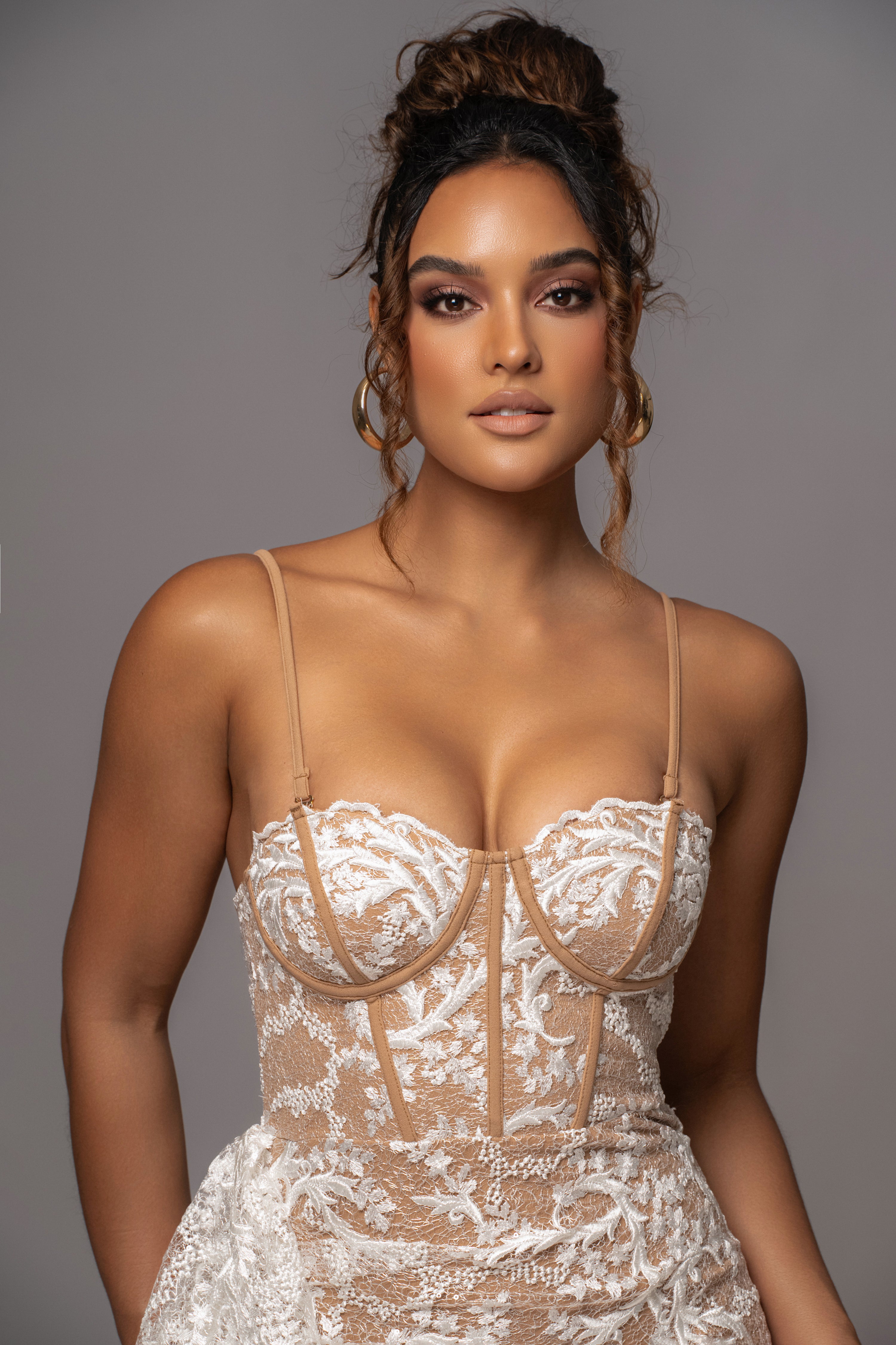 White Marilyn Lace Mini Dress