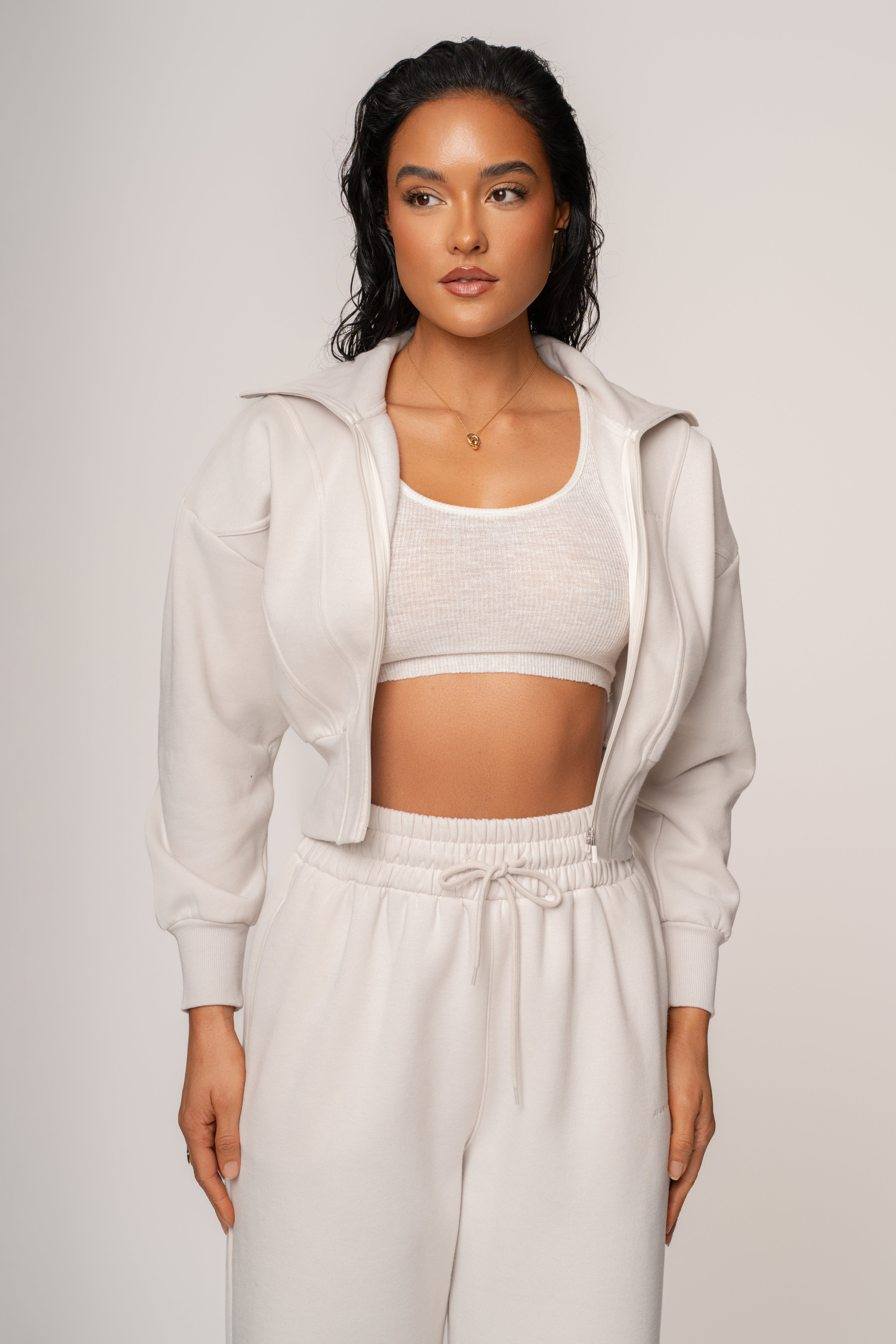 Bone JLUXLABEL Logo Zip Up Jacket