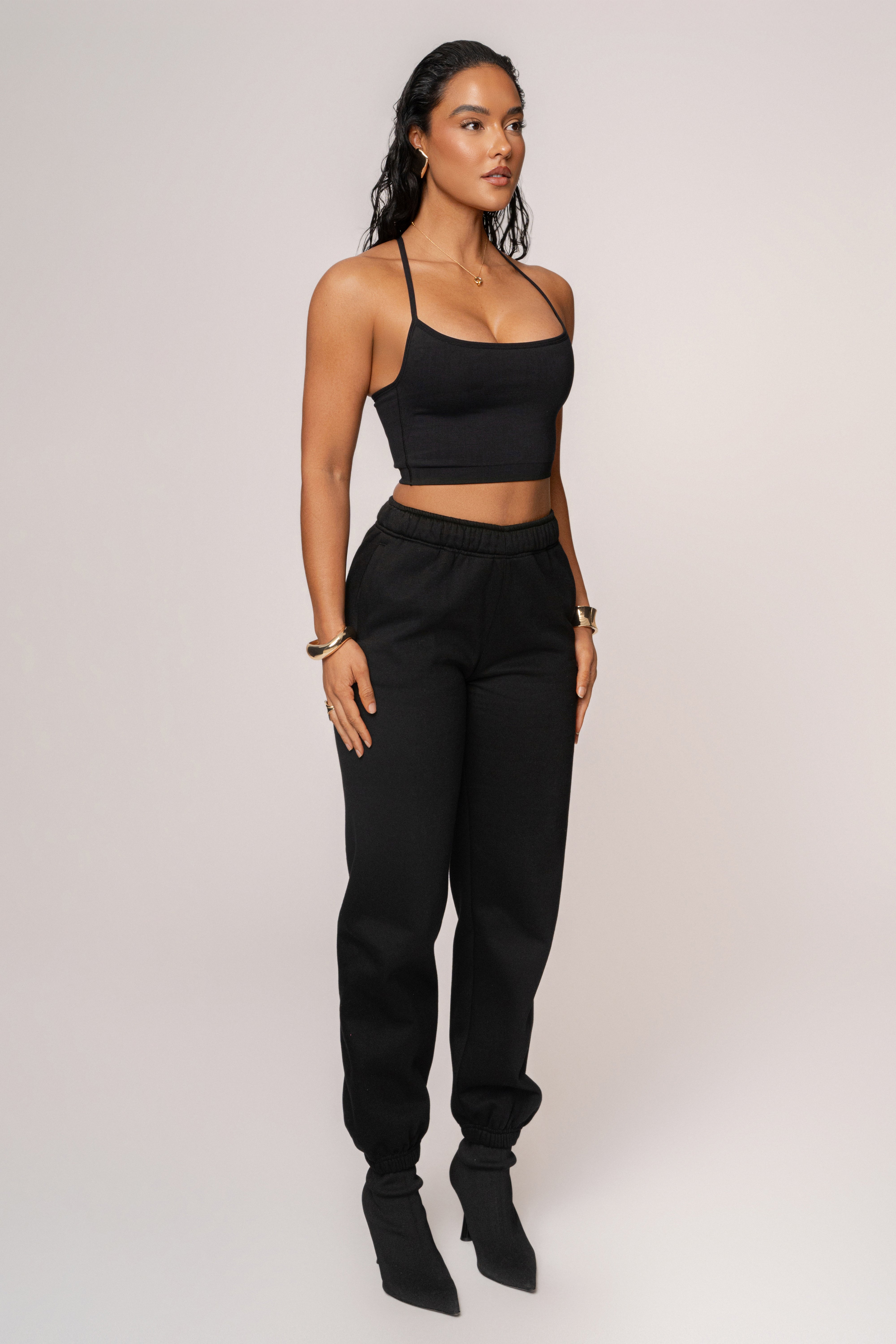 Black JLUXLABEL Logo Sweatpants