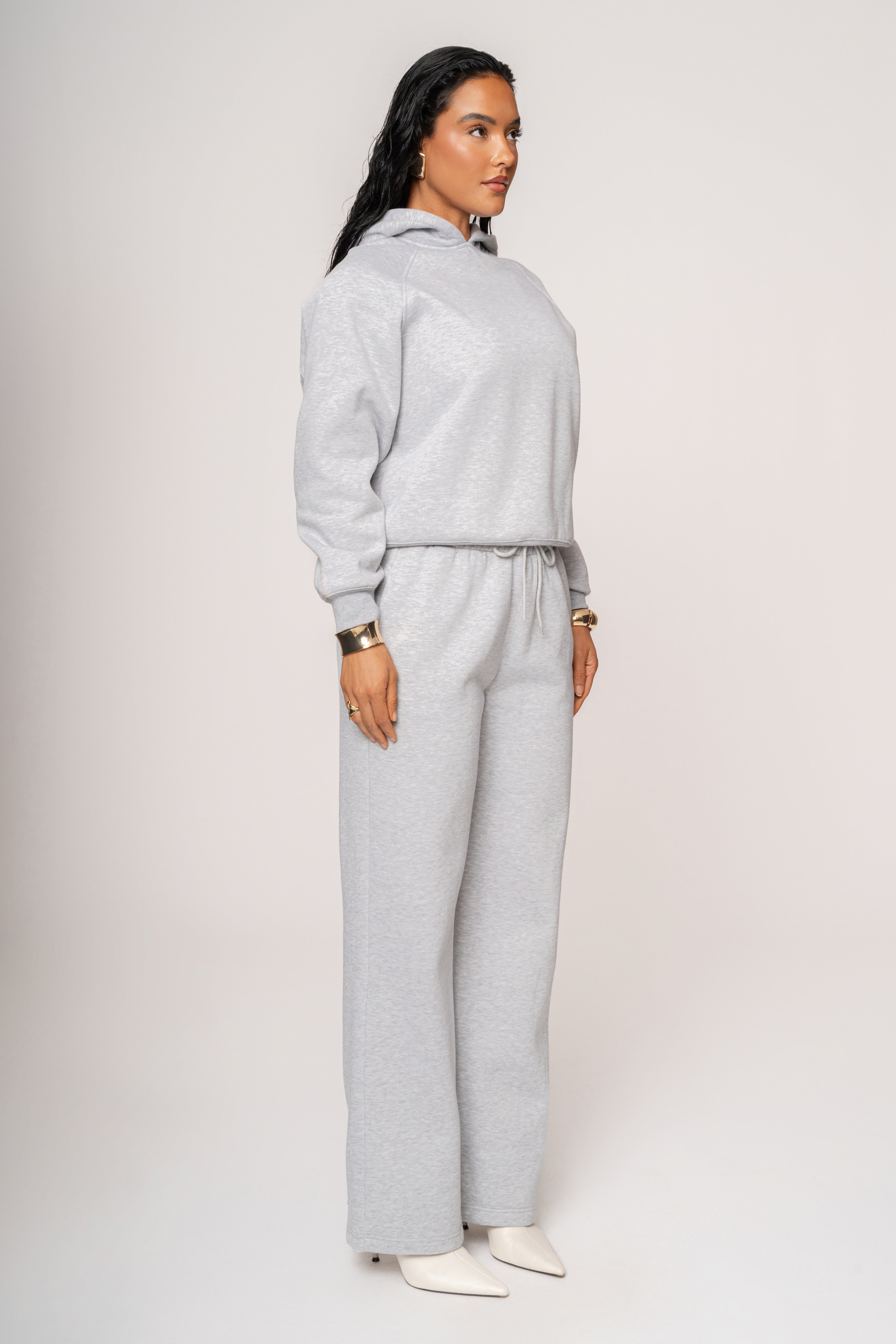 Heather Grey JLUXLABEL Logo Fleece Pants