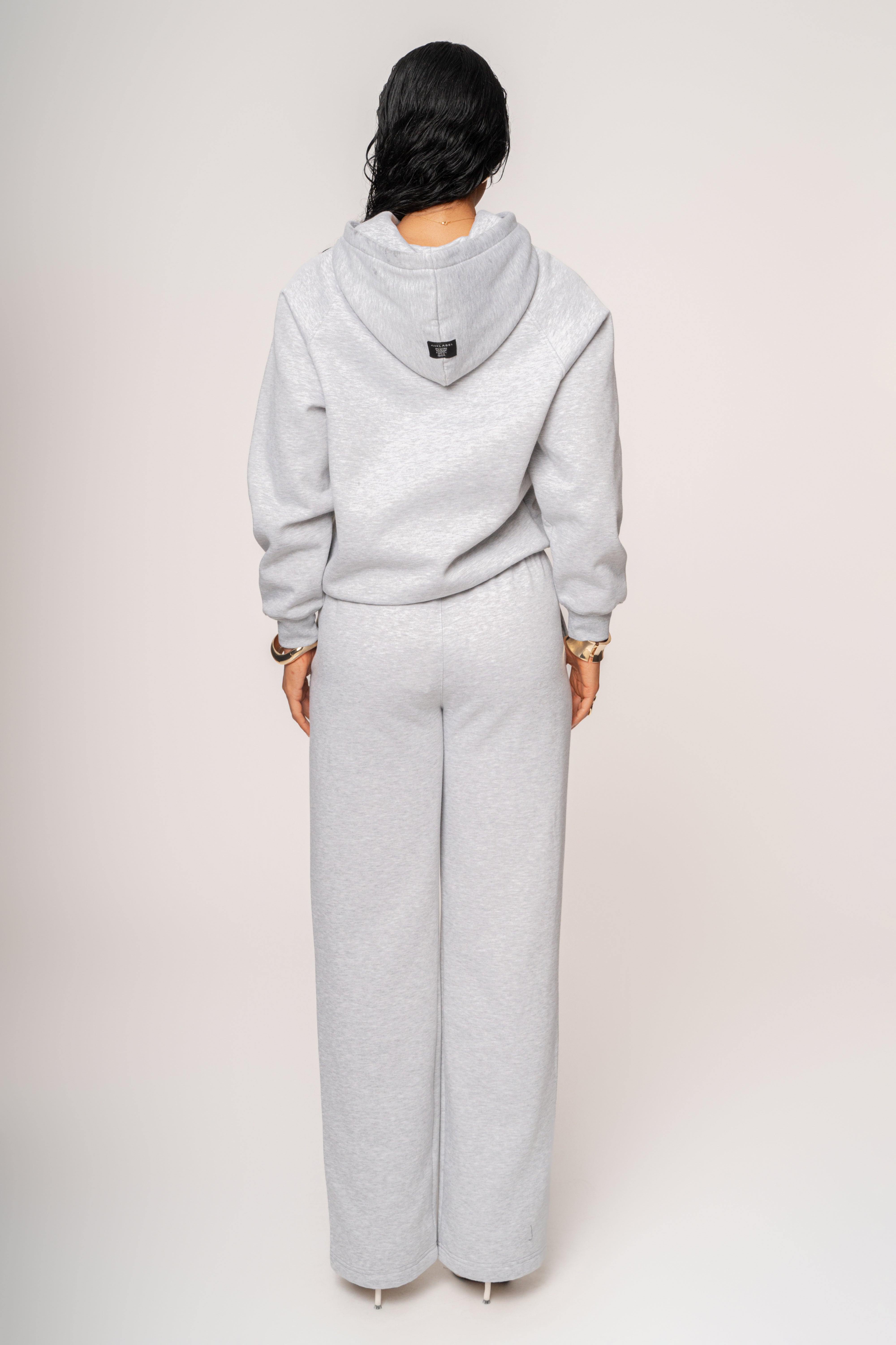 Heather Grey JLUXLABEL Logo Fleece Pants
