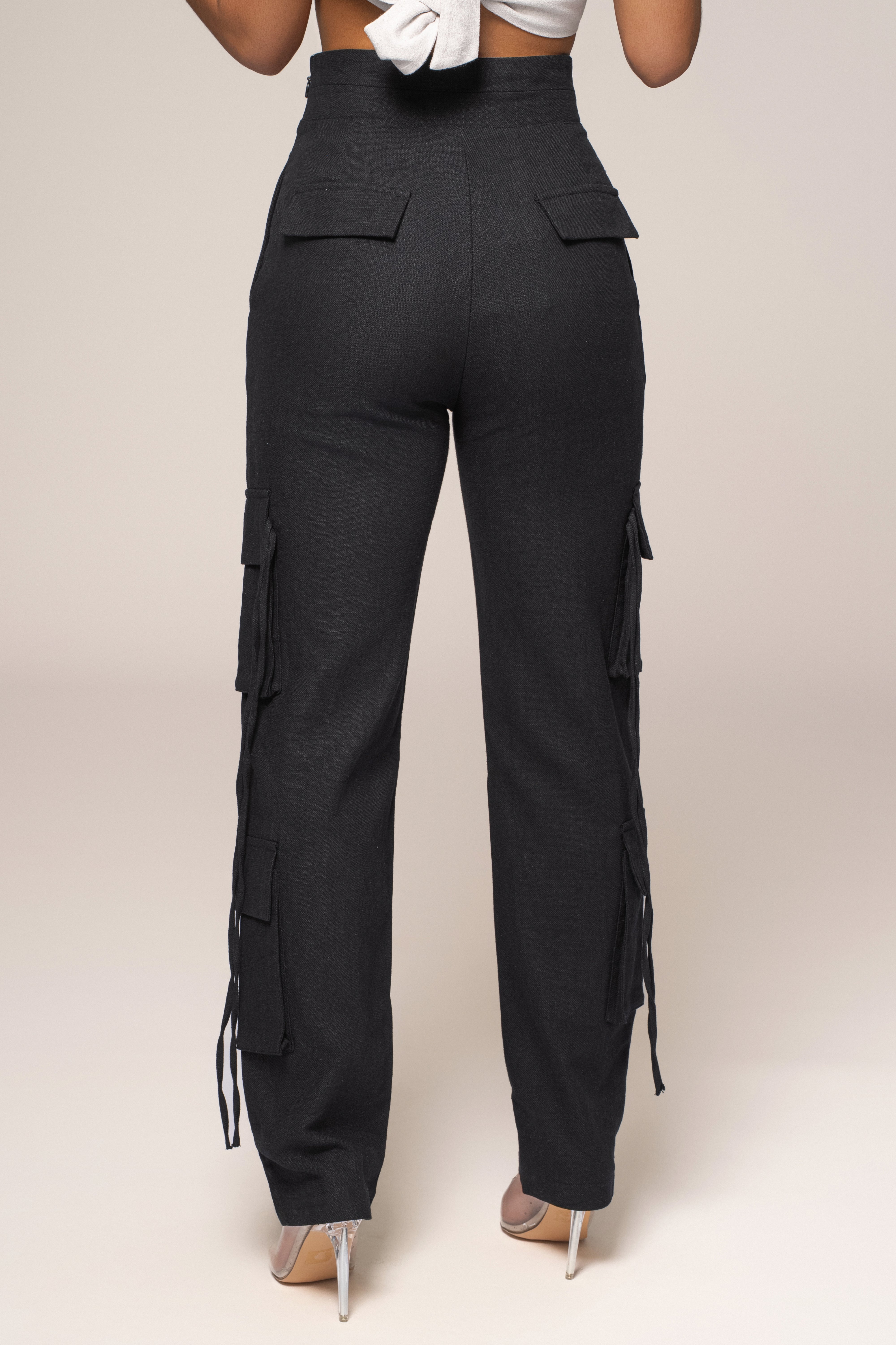 Black Better Half Linen Utility Pants