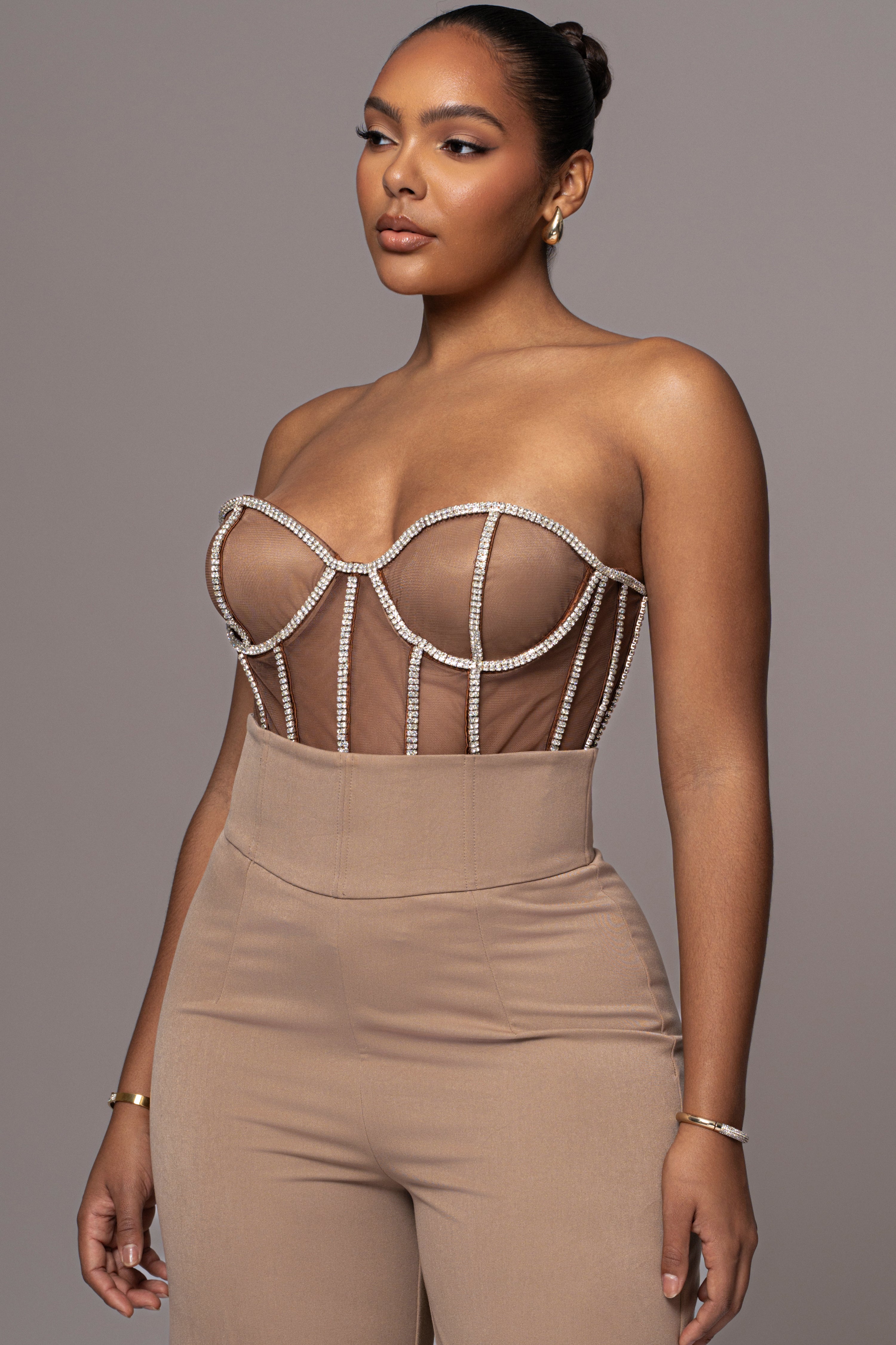 Dark Limited Edition Rhinestone Crystal Corset
