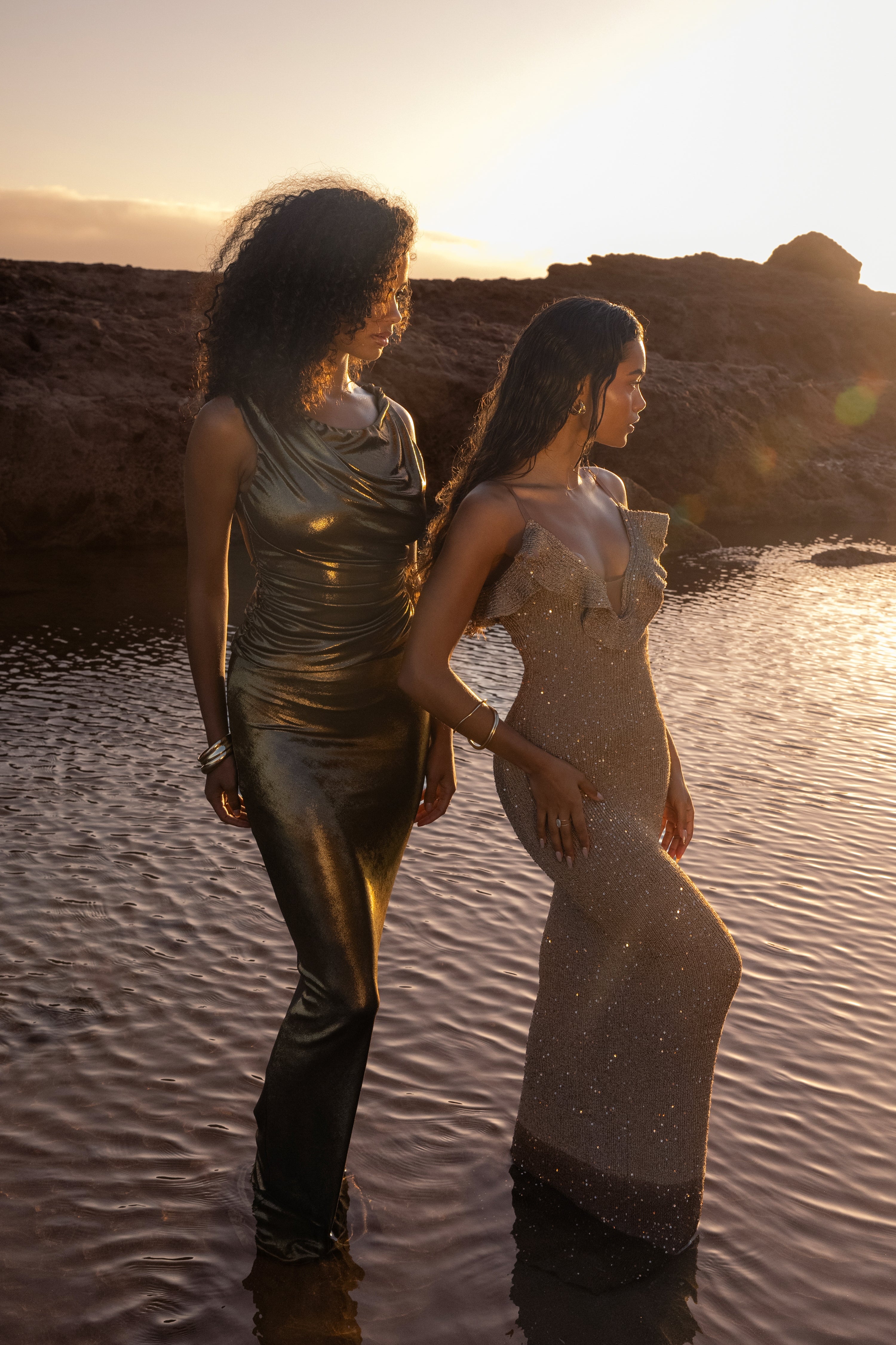Gold First Dance Metallic Skirt Set