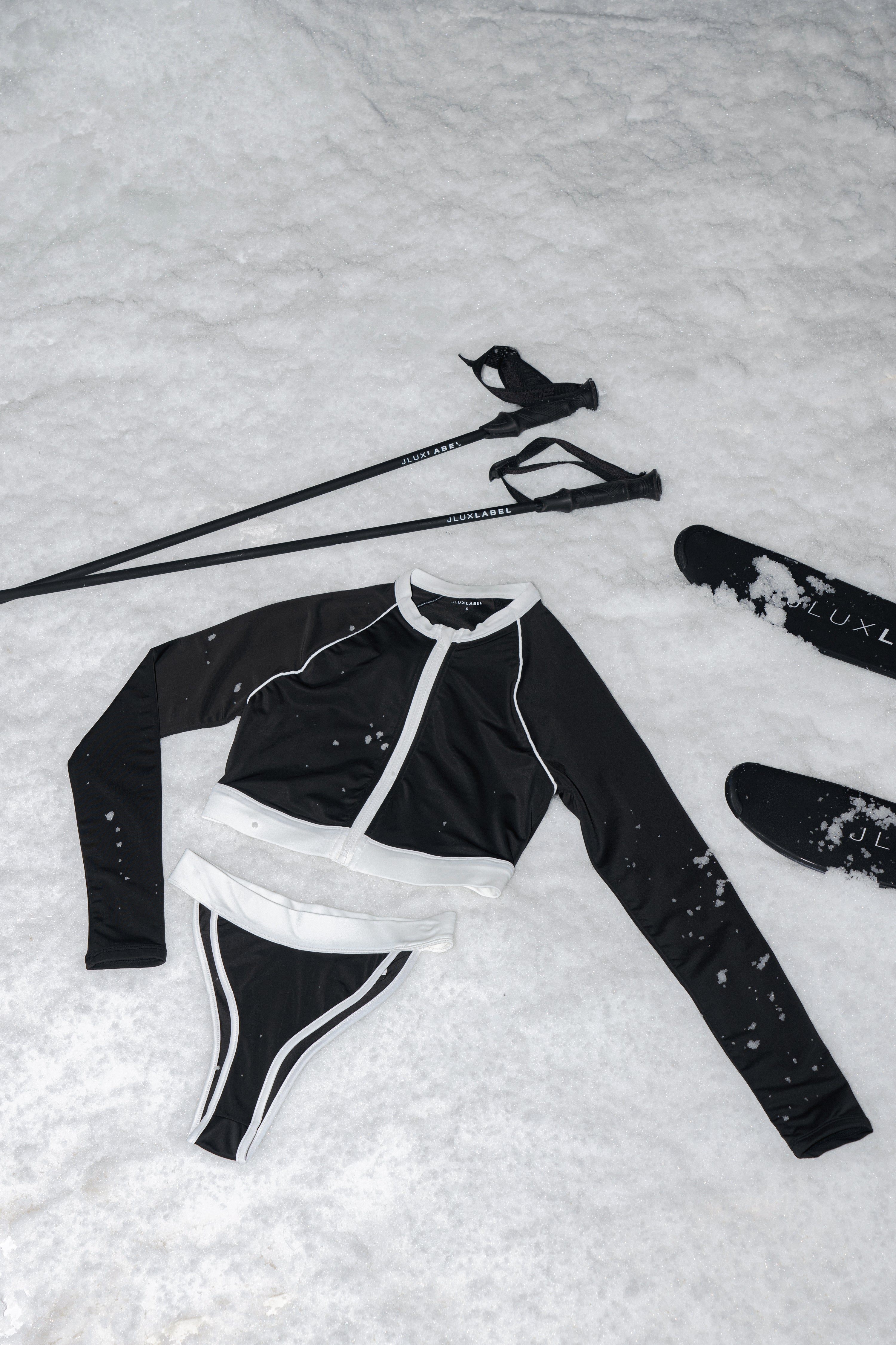 Black/White Contrast Bikini Set